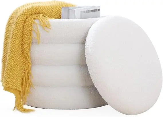 Round Storage Ottoman